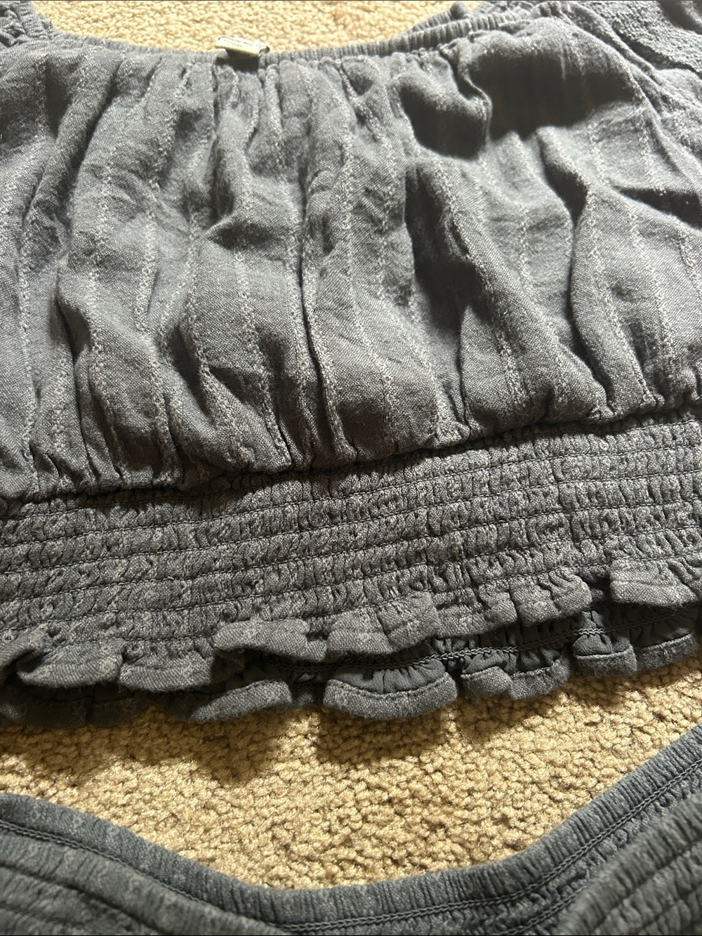American Eagle Outfitters grey Tiered Two-Piece Skirt/top Set - Picture 4 of 7